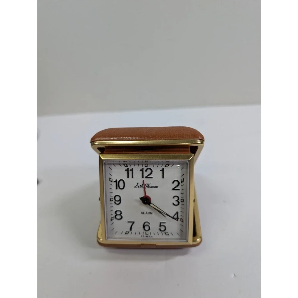 Vintage Seth Thomas Folding Travel‎ Alarm Clock - 3